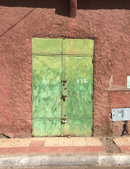  image of green door in Morocco